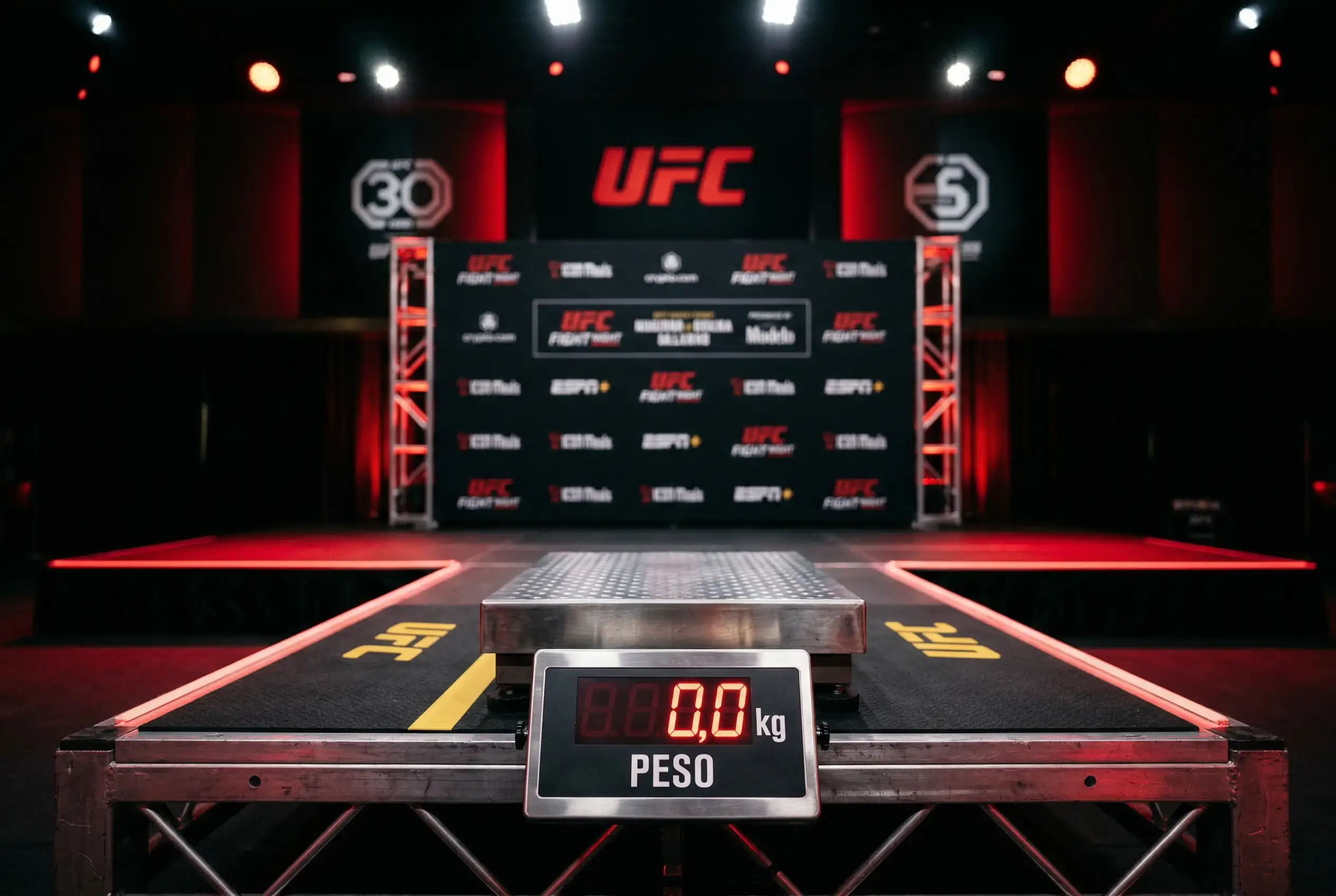 Báscula de pesaje oficial de UFC