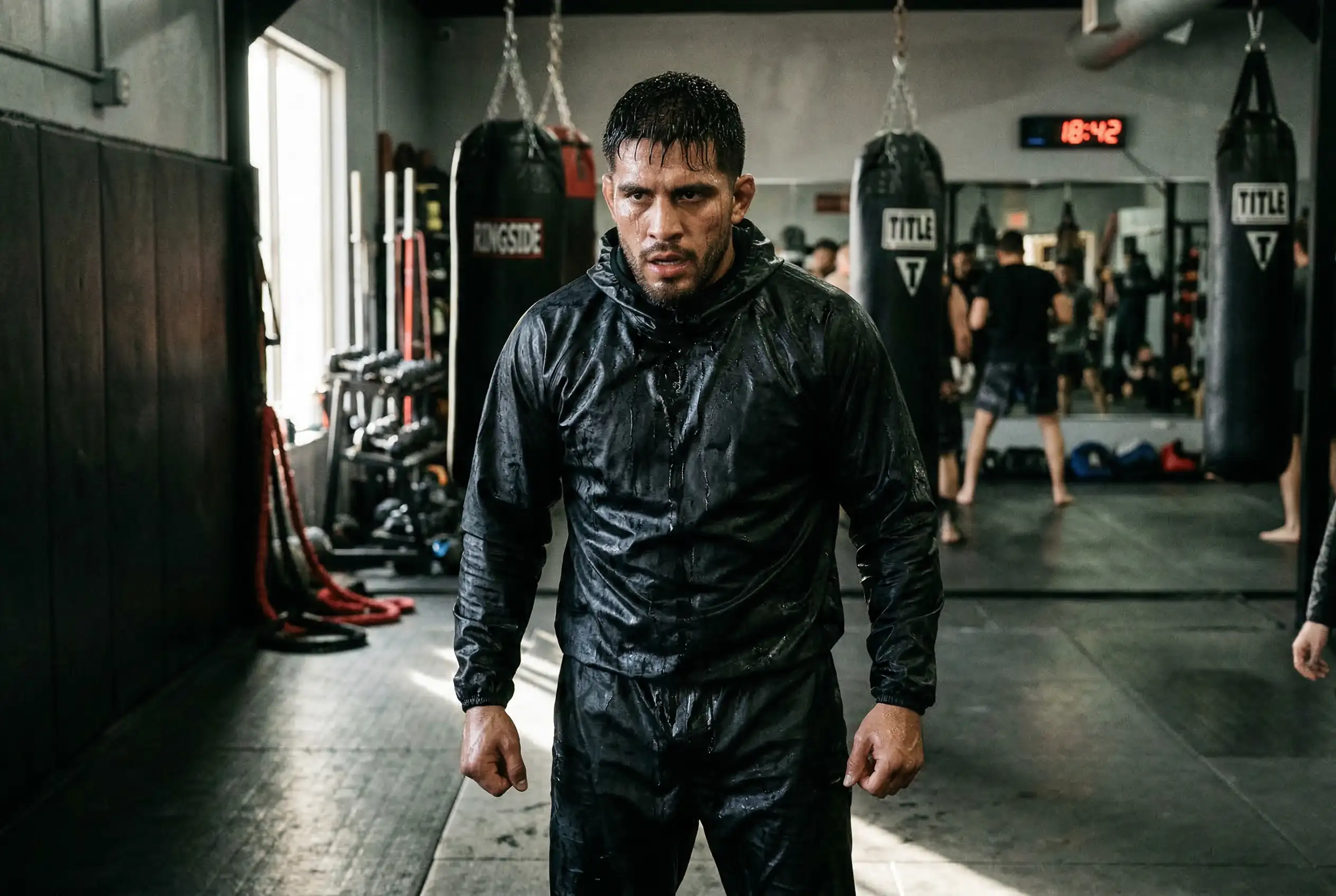 Luchador de UFC en proceso de corte de peso