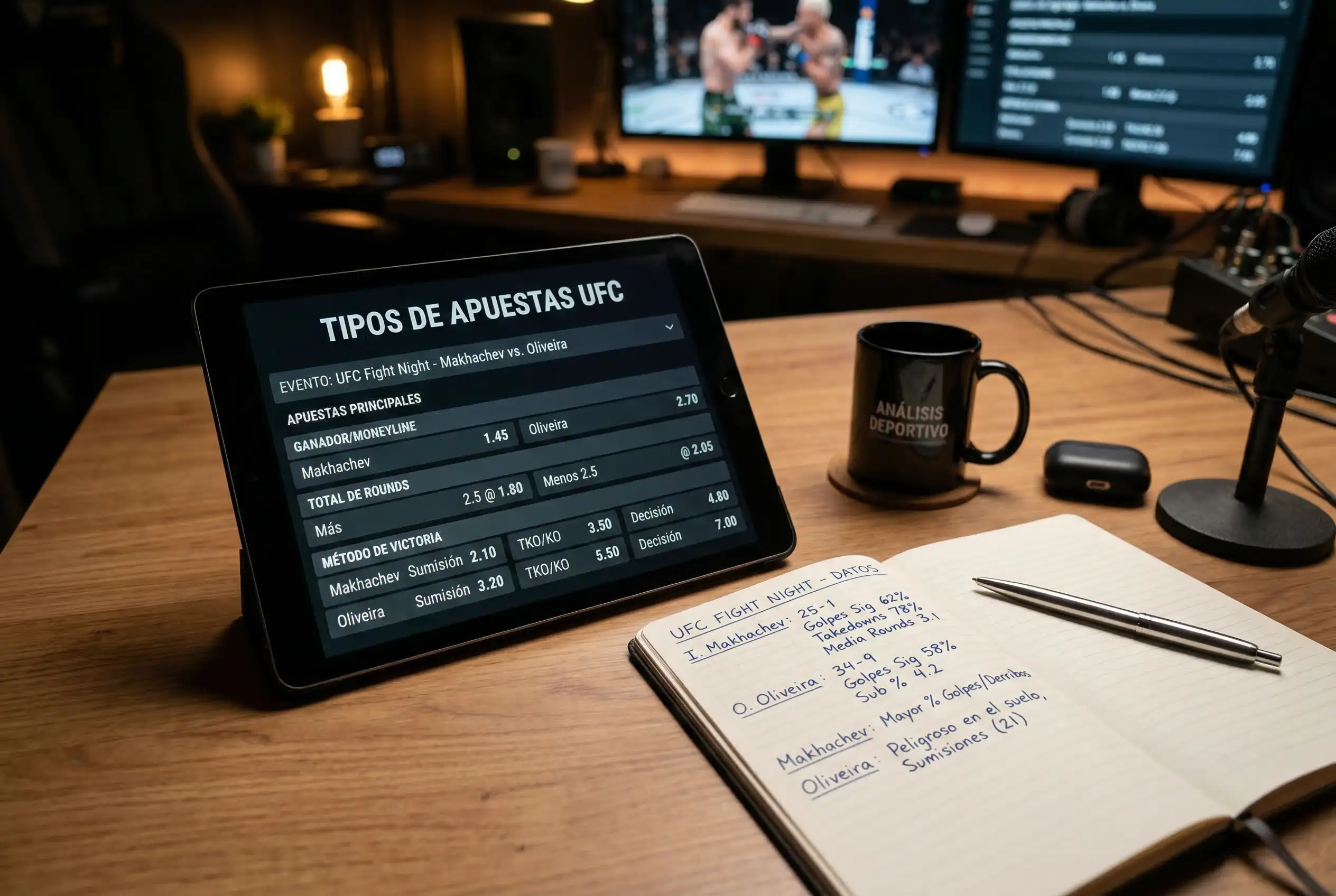 Tipos de apuestas UFC y mercados MMA